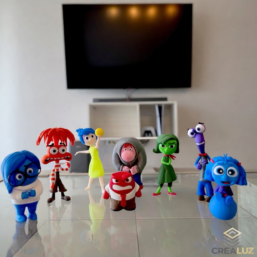 Set de figuras de personajes impresas en 3D