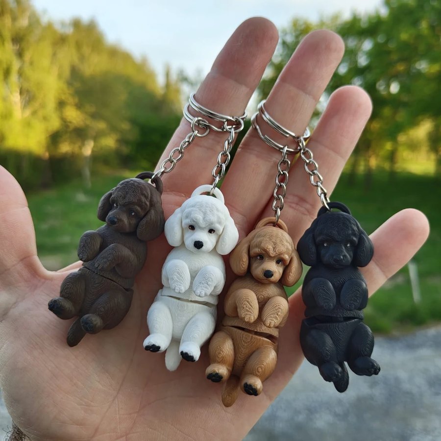 Llaveros de perritos personalizados impresos en 3D