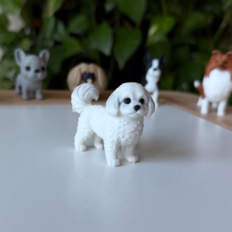 Figuras de perros por raza impresas en 3D